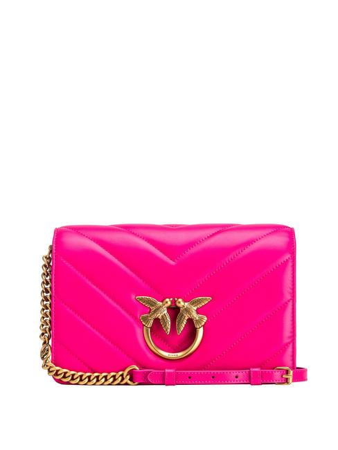 PINKO LOVE CLICK CLASSIC Borsa trapuntata in pelle pink pinko-antique gold - Borse Donna