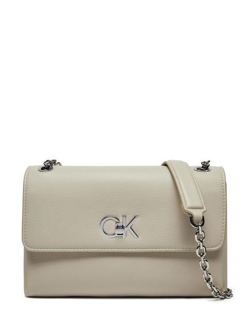 CALVIN KLEIN RE-LOCK  Borsetta a spalla / a tracolla gray morn - Borse Donna