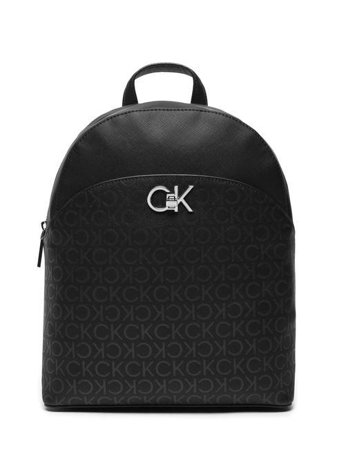 CALVIN KLEIN RE-LOCK  Zaino Donna black monogram pu - Borse Donna