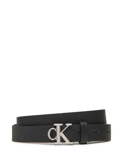 CALVIN KLEIN CK JEANS MONOGRAM  Cintura in pelle Made in Italy pvh black - Cinture