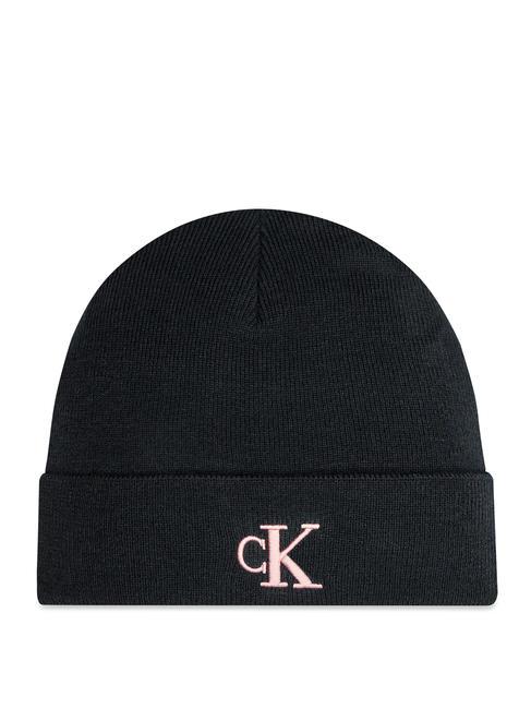 CALVIN KLEIN CK JEANS MONOGRAM EMBRO  Cappello in poliestere riciclato black/dusty rose - Sciarpe