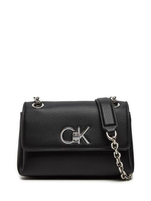 CALVIN KLEIN RE-LOCK Mini Bag a spalla / a tracolla ck black - Borse Donna