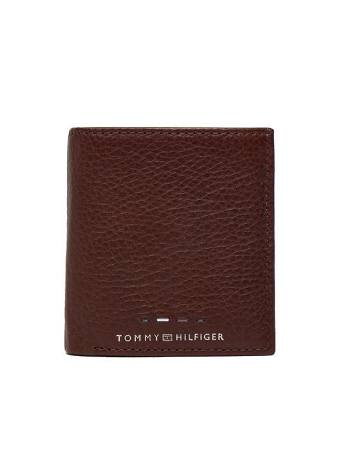 TOMMY HILFIGER PREMIUM LEATHER Portafoglio bifold in pelle cognac - Portafogli Uomo