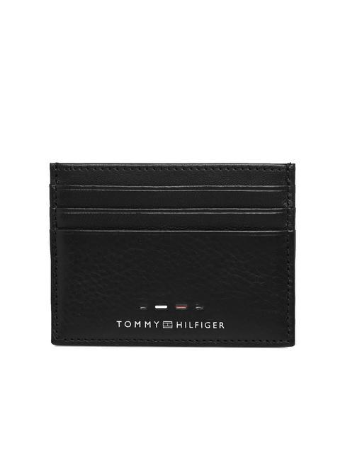 TOMMY HILFIGER PREMIUM LEATHER Portacarte di credito in pelle black - Portafogli Uomo