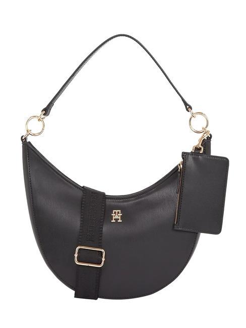 TOMMY HILFIGER MONOTYPE Borsa a spalla con pouch black - Borse Donna