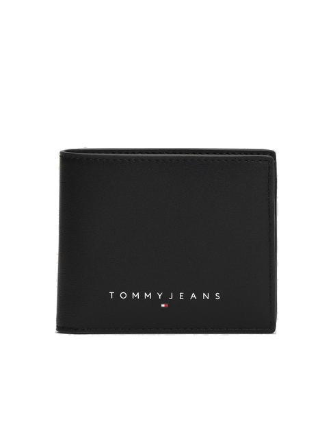 TOMMY HILFIGER TOMMY JEANS Portafoglio portamonete in pelle black - Portafogli Uomo