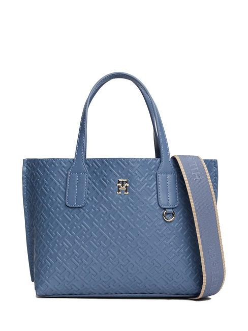 TOMMY HILFIGER DISTINCT Borsa tote con logo in rilievo faded ink - Borse Donna