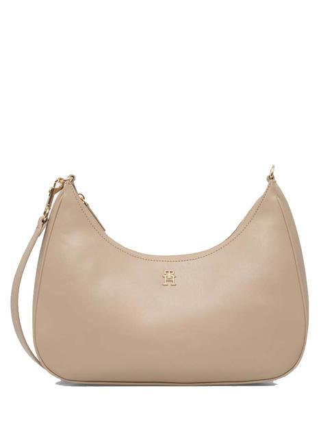 TOMMY HILFIGER REFINED Borsa hobo a spalla beige - Borse Donna