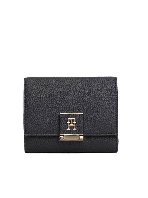 TOMMY HILFIGER HER Portafoglio bifold medio space blue - Portafogli Donna