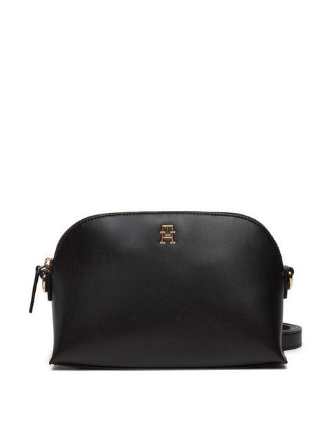 TOMMY HILFIGER MODERN Borsa a tracolla logo metallo black - Borse Donna