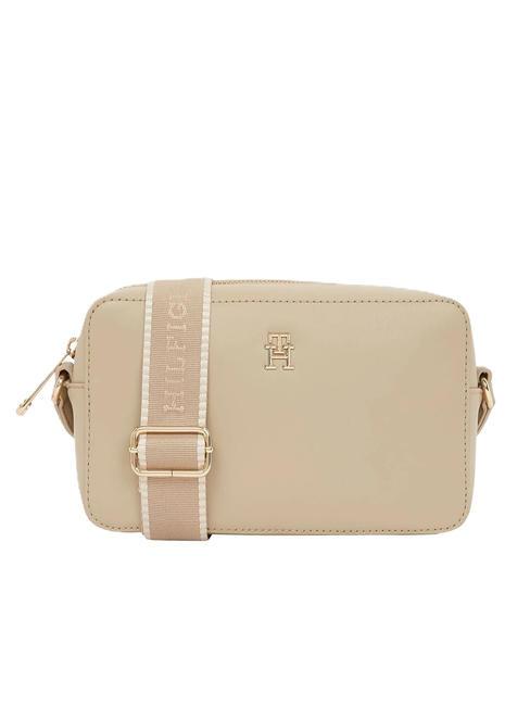 TOMMY HILFIGER MONOTYPE Borsa camera case a tracolla beige - Borse Donna