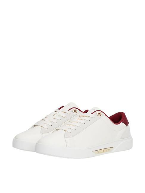 TOMMY HILFIGER CHIC COURT Sneakers in pelle ancient white - Scarpe Donna