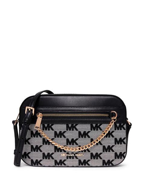 MICHAEL KORS JET SET LOGO Borsa jacquard a tracolla black - Borse Donna