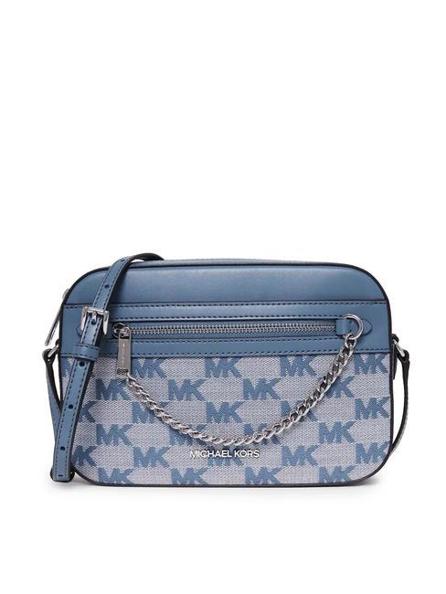 MICHAEL KORS JET SET LOGO Borsa jacquard a tracolla denim - Borse Donna