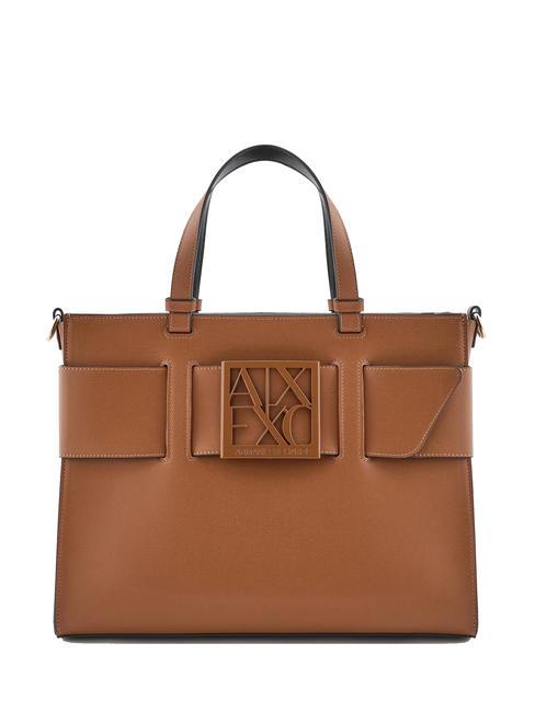 ARMANI EXCHANGE A|X BUCKLE Borsa a mano con tracolla whisky - Borse Donna