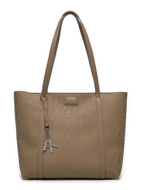 ARMANI EXCHANGE A|X Borsa shopping logo floccato pisco - Borse Donna