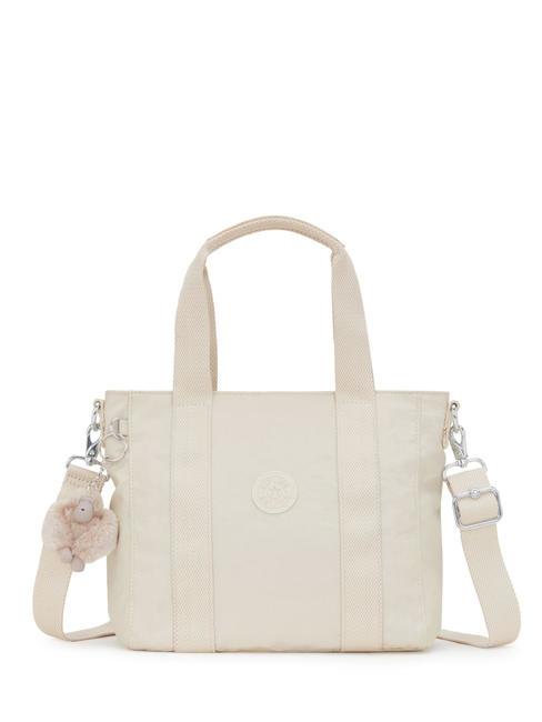 KIPLING ASSENI S MIni shopper con tracolla beige pearl - Borse Donna