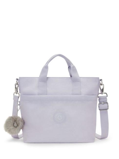 KIPLING ZAMORA Borsa tote compatta con tracolla fresh lilac gg - Borse Donna