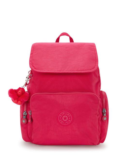 KIPLING CITY ZIP S Zaino con flap confetti pink - Borse Donna