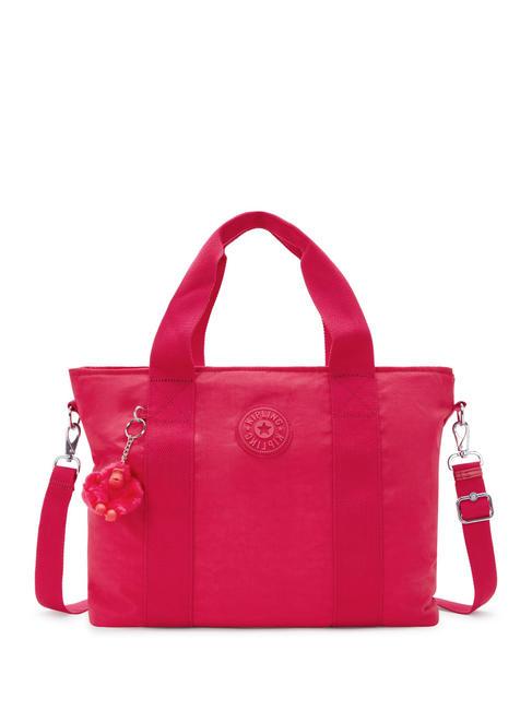 KIPLING MINTA L Borsa tote grande con tracolla confetti pink - Borse Donna