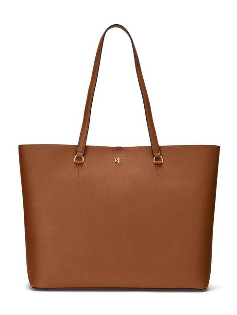 RALPH LAUREN KARLY  Borsa tote grande in pelle lauren tan2 - Borse Donna