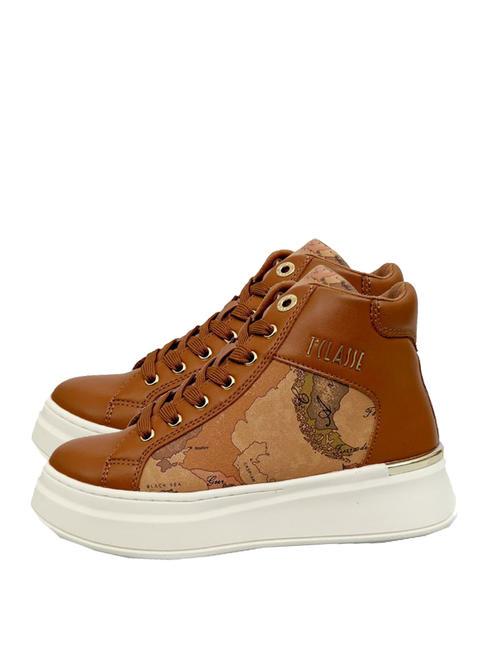 ALVIERO MARTINI PRIMA CLASSE MIA JUNIOR Sneakers platform stivaletto Cuoio/Geo Beige - Scarpe Donna