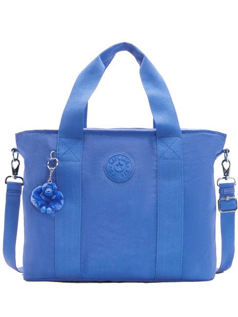 KIPLING MINTA L Borsa tote grande con tracolla havana blue - Borse Donna