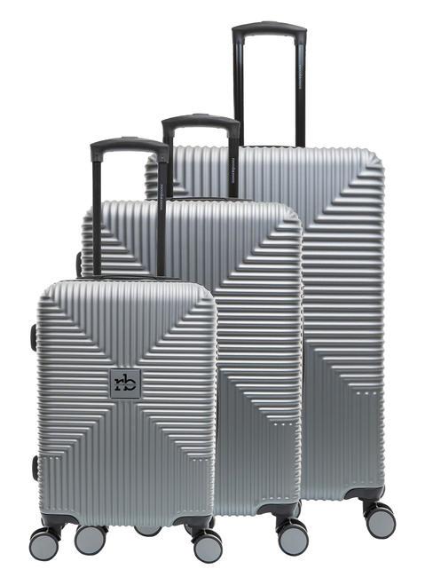 ROCCOBAROCCO TAKEOFF Set 3 trolley cabin, medio, grande middle grey - Set Trolley