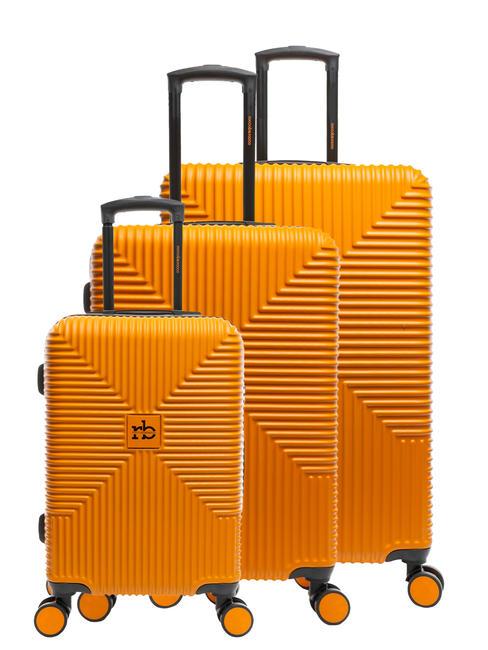 ROCCOBAROCCO ADVENTURE Set 3 trolley cabin, medio, grande orange - Set Trolley