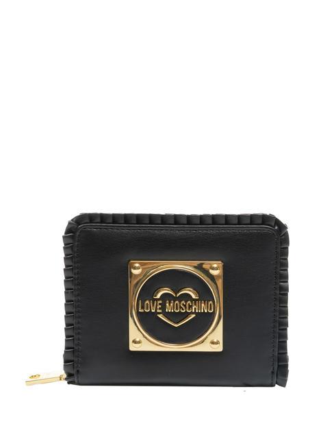 LOVE MOSCHINO HEART CORNER Portafoglio zip around piccolo Nero - Portafogli Donna