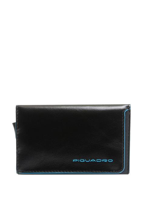 PIQUADRO BLUE SQUARE  Portacard slide system Nero - Portafogli Uomo