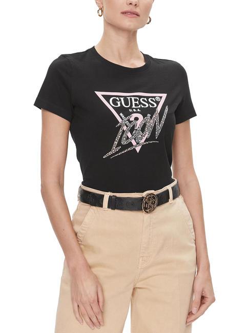 GUESS ICON T-shirt in cotone jetbla - T-shirt e Top Donna