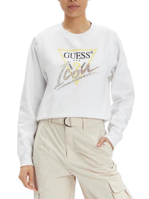 GUESS CN ICONIRT Felpa girocollo purwhite - Felpe Donna