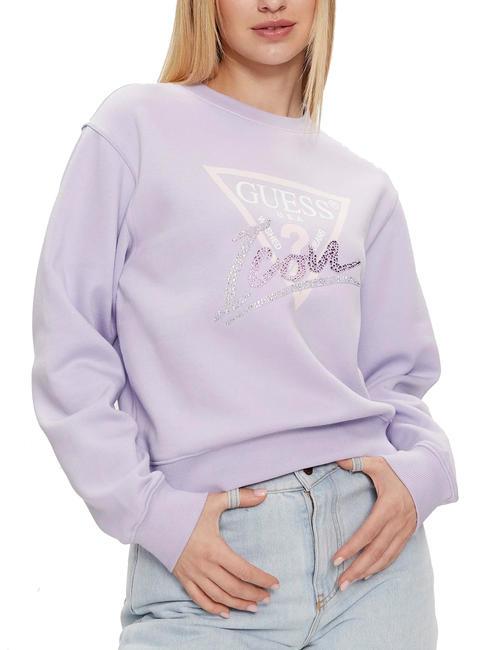 GUESS CN ICONIRT Felpa girocollo new light lilac - Felpe Donna