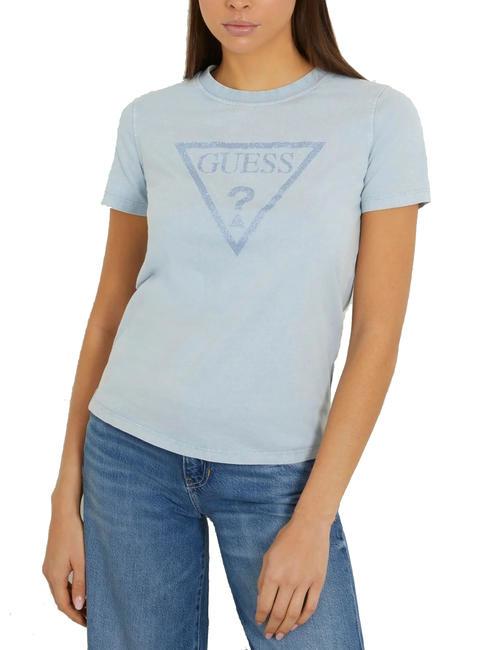 GUESS VINTAGE T-shirt in cotone arctic sky - T-shirt e Top Donna