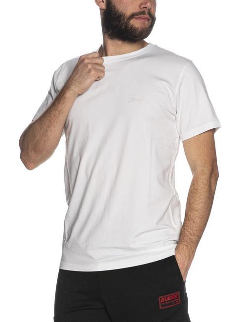 GUESS BASIC PIMA T-shirt in cotone stretch purwhite - T-shirt Uomo