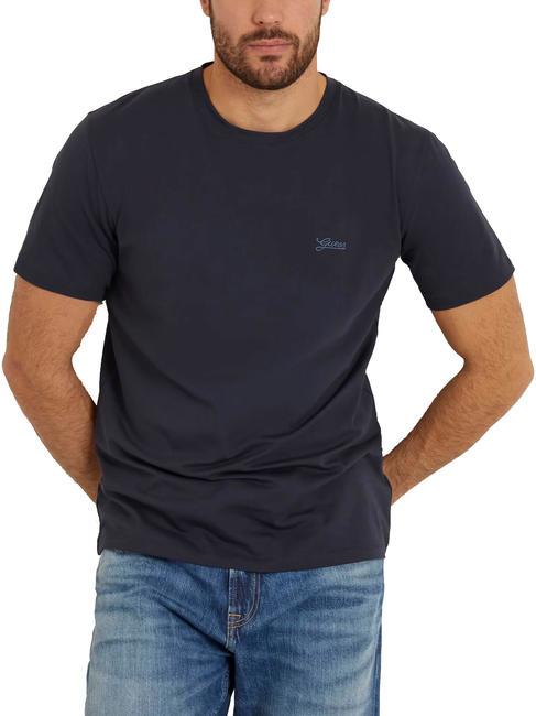 GUESS BASIC PIMA T-shirt in cotone stretch smartblue - T-shirt Uomo