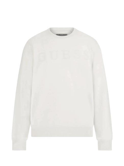 GUESS BEAU Felpa girocollo purwhite - Felpe Uomo