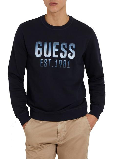 GUESS BEAU Felpa girocollo smartblue - Felpe Uomo