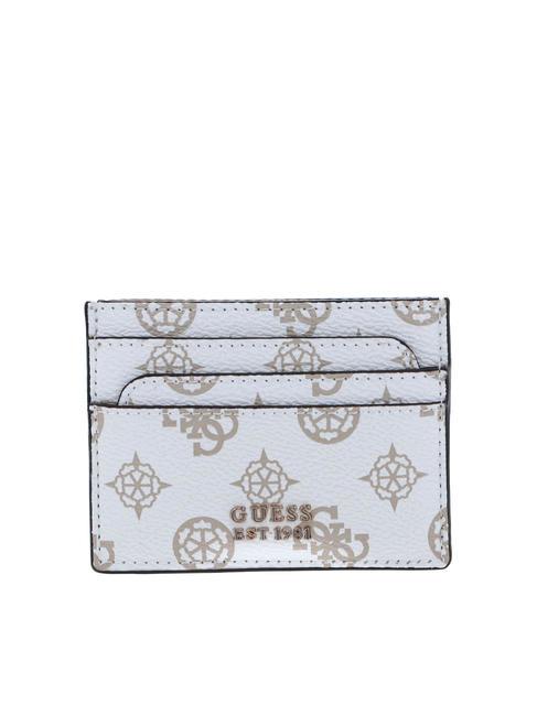 GUESS LAUREL Portacarte piatto white logo - Portafogli Donna