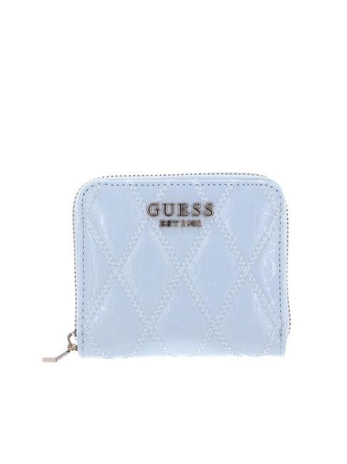 GUESS ADI Portafoglio piccolo zip around sky blue - Portafogli Donna