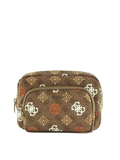 GUESS 4G LOGO Beauty case con tasca brown multi - Beauty Case