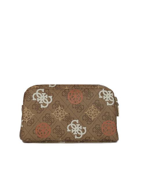 GUESS 4G LOGO Beauty case due zip brown multi - Beauty Case