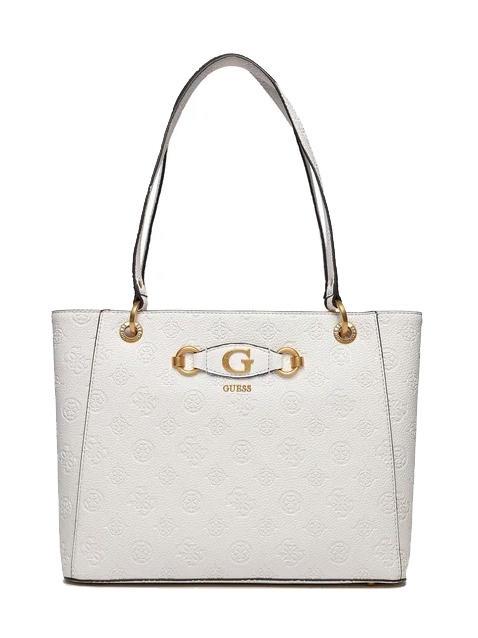 GUESS IZZY PEONY Shopper a spalla stone logo - Borse Donna