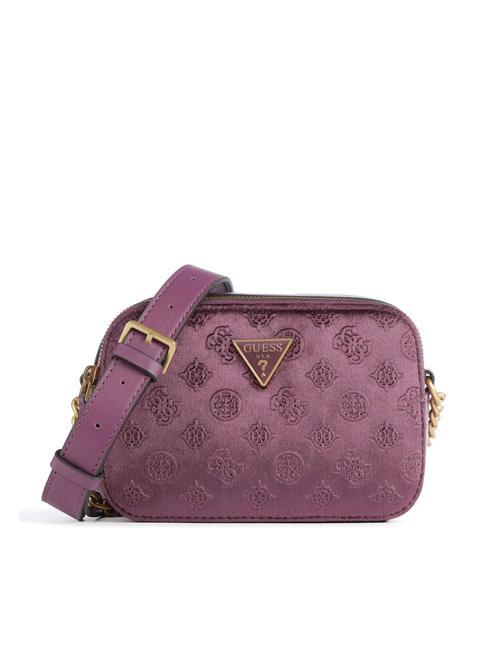 GUESS ALES Borsa camera case a tracolla plum - Borse Donna