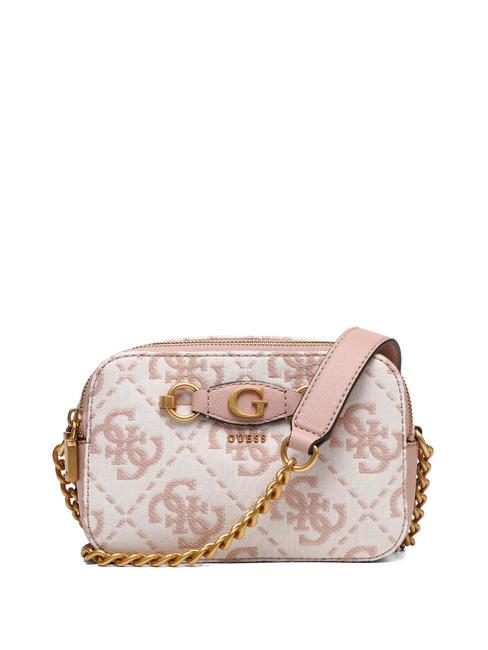 GUESS IZZY Borsa camera case a tracolla dusty rose logo - Borse Donna