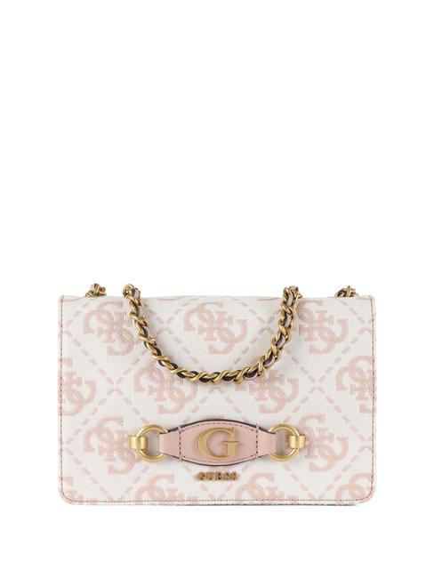 GUESS IZZY Borsa con flap convertible dusty rose logo - Borse Donna