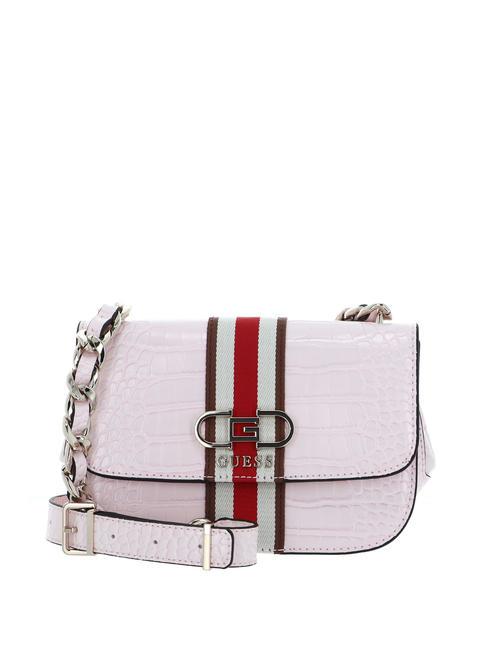 GUESS NELKA Borsa con flap a tracolla st cocco pale pink - Borse Donna