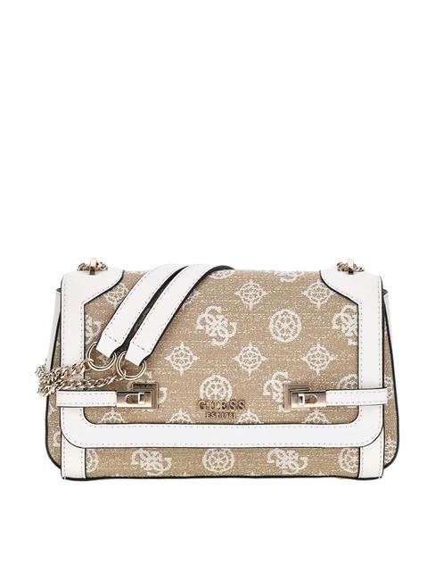 GUESS LORALEE Borsa convertible con flap white logo - Borse Donna