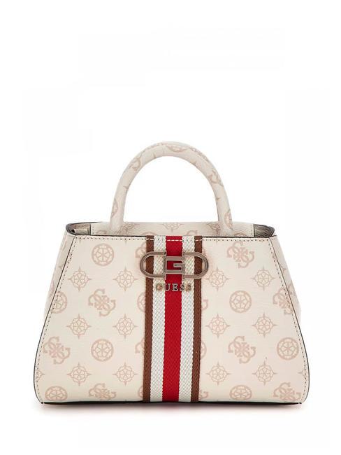 GUESS NELKA Borsa piccola a mano cream logo - Borse Donna